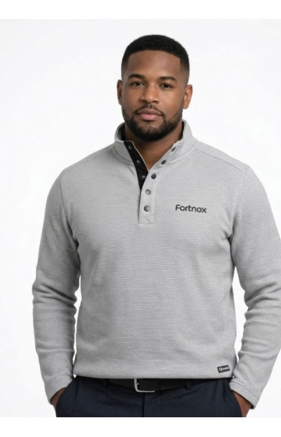 Jacguardstickad fleece herr