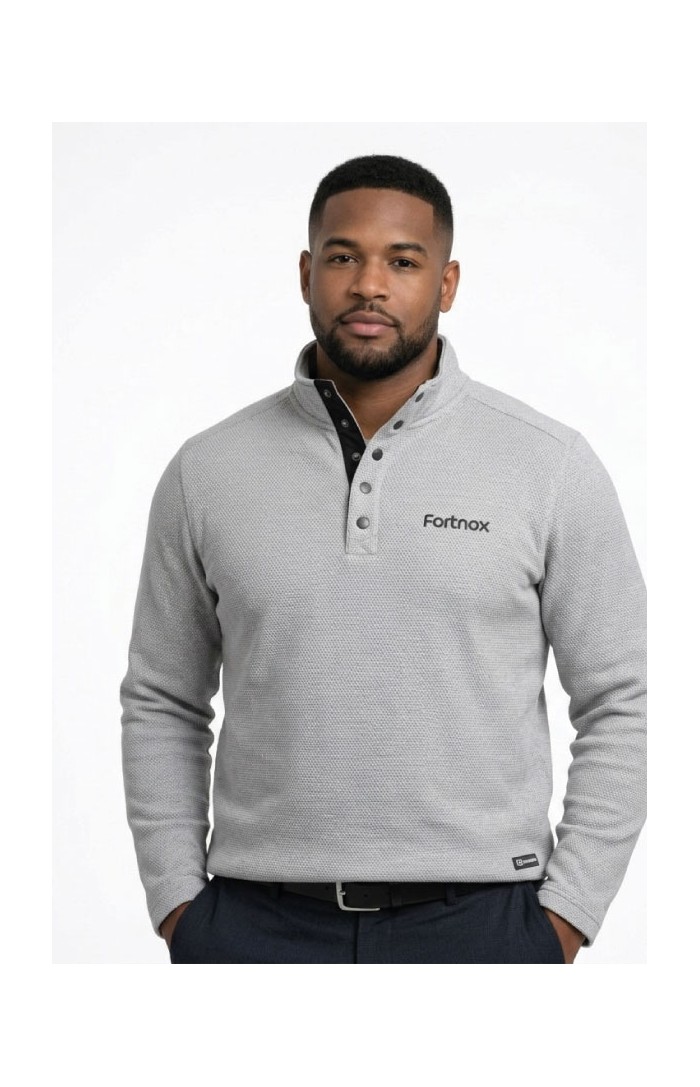 Jacguardstickad fleece herr